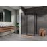 Sprchový kút Lusso Slim Black obdĺžnik - otvárací - šírka dverovej časti 100 cm