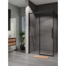 Sprchový kút Lusso Slim Black obdĺžnik, posuvný - šírka dverovej časti 120 cm