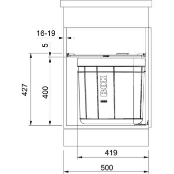 Odpadkový kôš Franke Solo 60