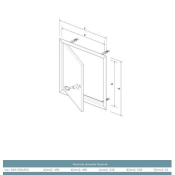 Revízne dvierka kovové 500x500