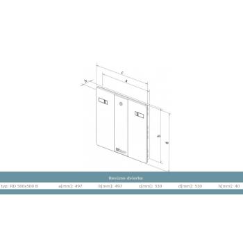 Revízne dvierka plastové 500x500