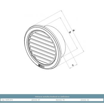 Vetracia mriežka nerezová - Ø75