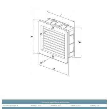 Vetracia mriežka so sieťovinou 300x300 Biela