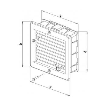 Vetracia mriežka uzatvárateľná 150x200 Biela 